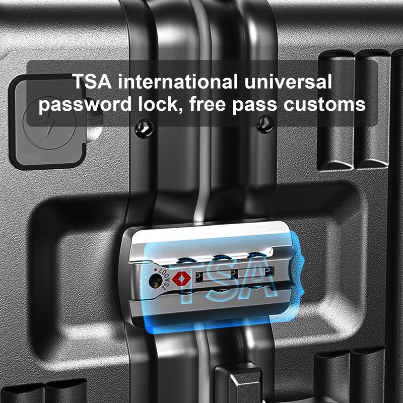 AIWEINY Zipperless Luggage, Polycarbonate Aluminum Hard Shell, Expandable Carry-On Suitcase