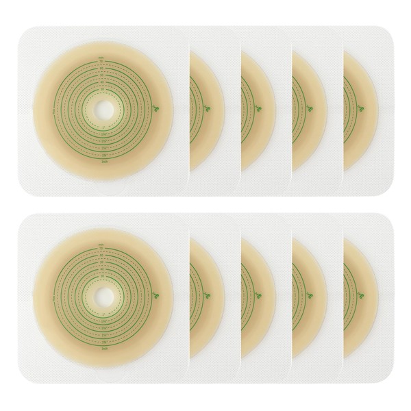 Heagimed 10pcs Skin Barrier with Non-Woven Border for Two Piece