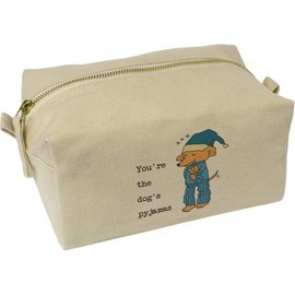 'You're The Dog's Pyjamas' Canvas Wash Bag/Makeup Case (CS00043524)