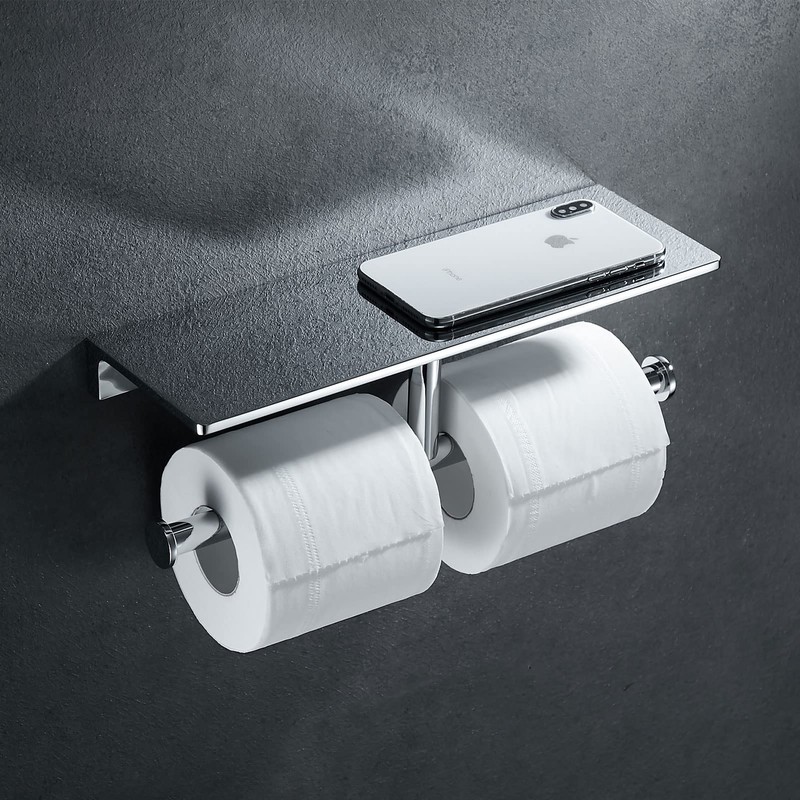Sanliv Toilet Paper Holders,Chrome Double Toilet Paper Roll Holder with