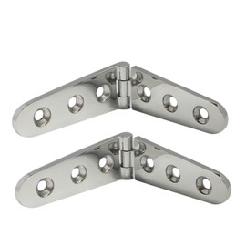Pair of 316 Stainless Steel Marine Grade 6'' x 1" Cast Strap Hinge for Boat