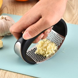 Fox Run Stainless Steel Garlic Rocker Press, Ergonomic Garlic Mincer