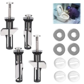 Hhaoysogd Toilet Seat Attachment Bolts, 4 Pieces Stainless Steel Toilet Seat Replacement Kit Screws for Hinges, Toilet Seat Attachment Set for Top Mounting Toilet Hinge Accessories