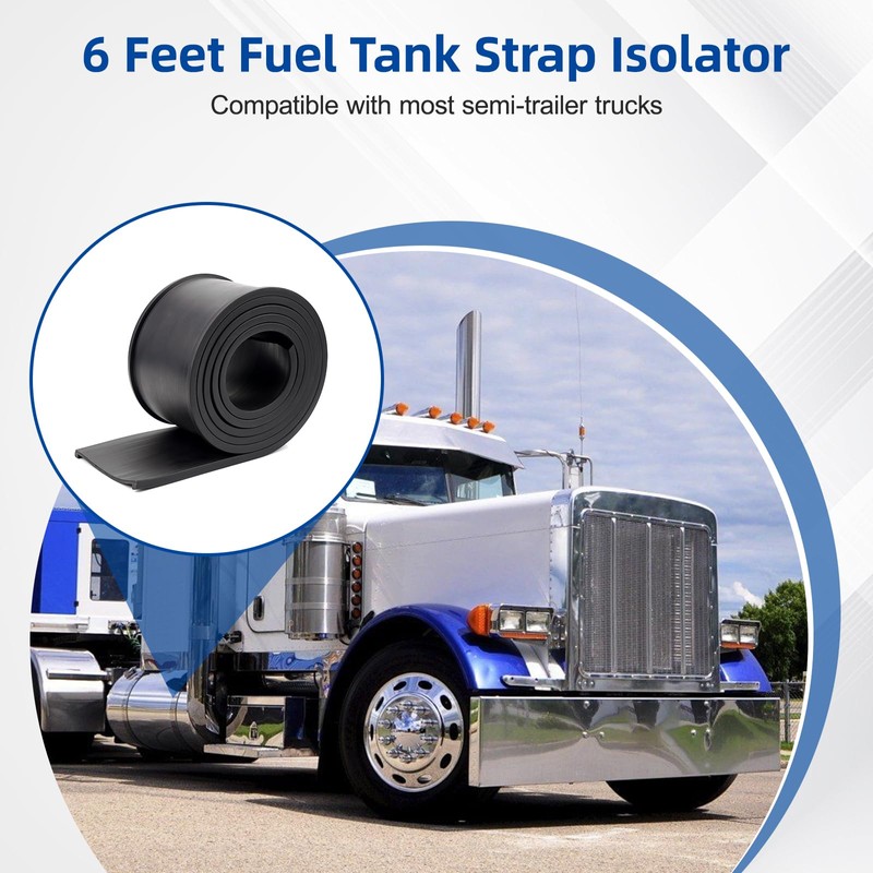 JERBOR 4 inches Fuel Tank Strap Isolator, 6 feet, Fits