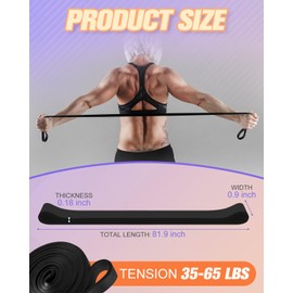 Lorrtta Resistance Bands, 30-65LBS Assisted Pull Up Bands Exercise Band Long Resistance Band Women for Strength Training Stretch Bands for Exercise Fitness Stretching Yoga Resistance Band for Men