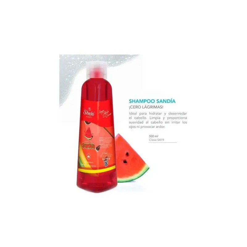 Shampoo Sandía Cero Lágrimas 500ml Limpieza Delicada Niños