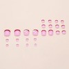 24Pcs 3D Red Press on Toenails Short Square Flower Fake