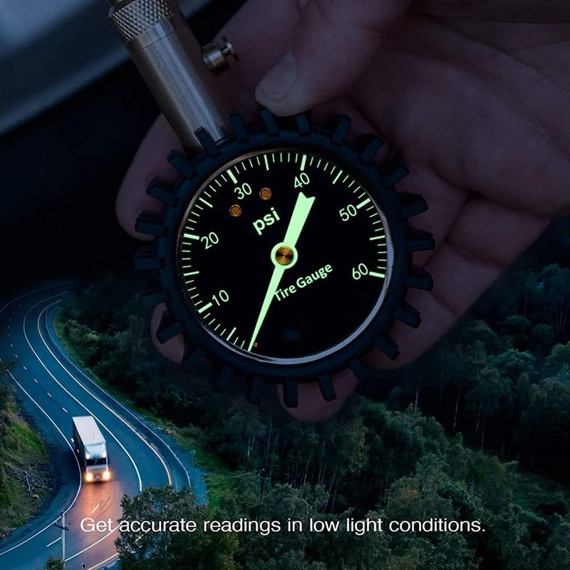 Spacesea Accurate Heavy Duty Tire Pressure Gauge (0-60 PSI) with