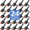 24 Pack 3.5 inch Plastic Spring Clamps, Black Heavy Duty