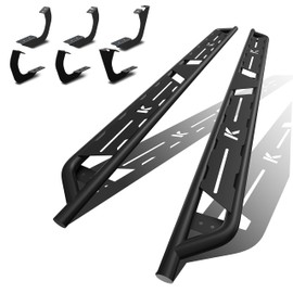 KUIPERAUTO Running Boards Side Steps Bars Nerf Bars Compatible for 2015-2024 Ford F-150 SuperCrew Cab Pickup 4-Door Side, Compatible for 2017-2024 Ford F-250 F-350 Super Duty Crew Cab