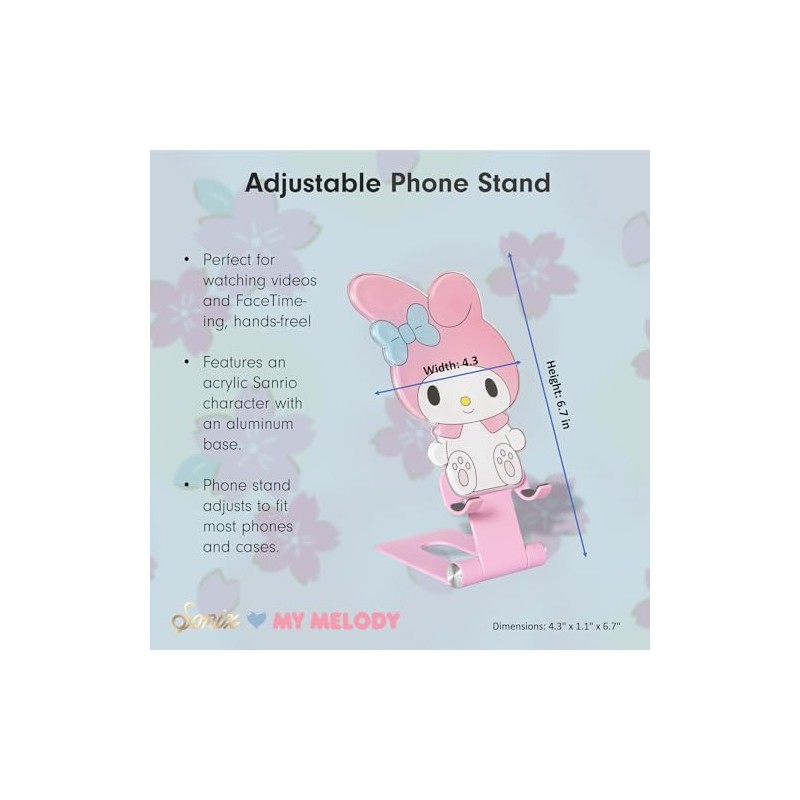 Sonix x Sanrio Soporte para teléfono ajustable, soporte de escritorio,