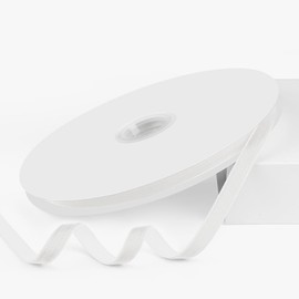 Quhora Velvet Ribbon, 3/8 Inch X 25 Yd with Spool, White Velvet Fabric - Ideal for Crafts, Gifts, Bows, Christmas Trees, Weddings, and Ornaments