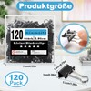 Kinmsito Pack of 120 Foldback Clips, 19 mm Mini Clips,