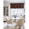 Hokiten Brown Leather Texture Window Valance Curtains, Window Treatment for
