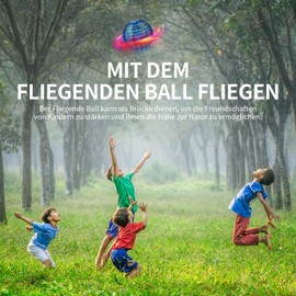 Ivtivfu Flying Ball (Blue, Pack of 2), Flying Spinner, Magic Hover Floating Ball, Magic Ball, LED UFO Ball Toys, Boomerang, Toy Drone for Children from 6, 8, 10, 12 Years