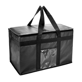 Yalin XXL Large Insulated Cooler Bag, Styrofoam Cooler of Keep Food Hot or Cold, Reusable Double Zipper Food Delivery Bag for Grocery Shopping, 20" W x 13" H x 10" D (Black, XXL (Pro))