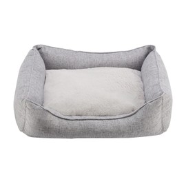 Pet Essentials Dog and Cat Bed, Rectangle Washable Cuddler Bed, Anti-Anxiety & Calming Pet Bed