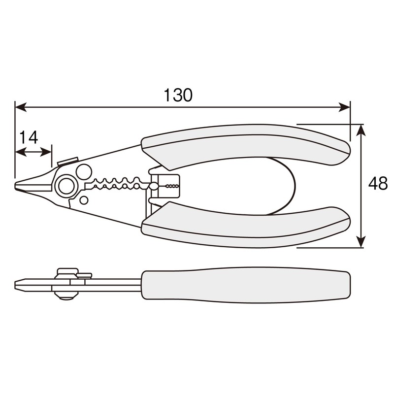 Hozan P-977 Wire Stripper for Fine Wire, Single Wire AWG30-22,