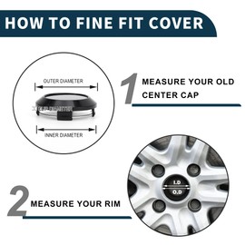 TUCKBOLD Wheel Center Cap Center Cap Emblem Sticker Center Cap Wheel Cap Universal Compatibility Anti Rust Tire Cap Clip Car Center Hub Cap Rim Cover Hub Cap Carbon Fiber Pattern Outer Diameter 64mm