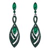 Clearine Women's Earrings Crystal Beautiful Twisted Dual Chandelier Teardrop Fashion