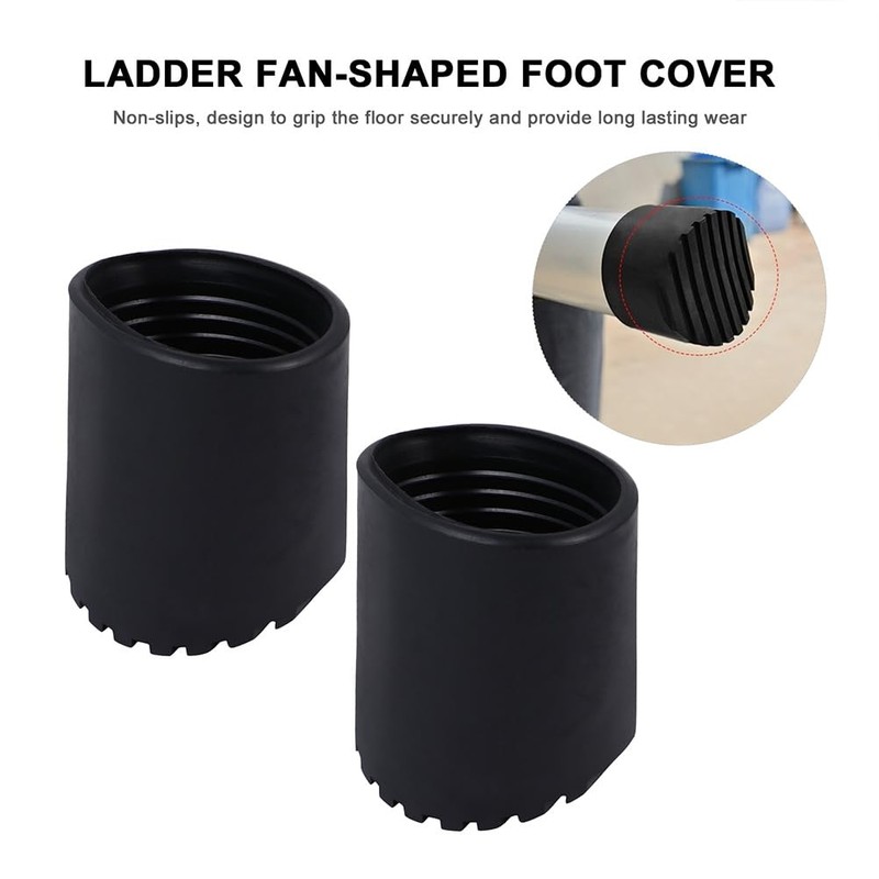 FOYTOKI Ladder Pads: 4pcs Ladder Feet Cover Non-Slip Rubber Step
