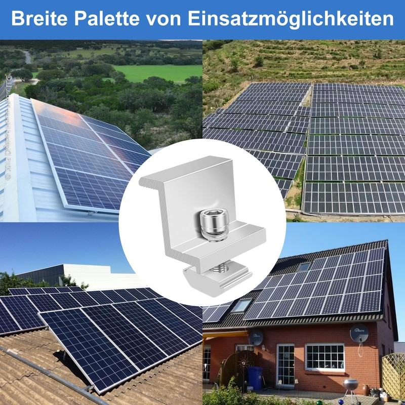 Pack of 4 Solar Panel Brackets, Z Angle Mounting Solar