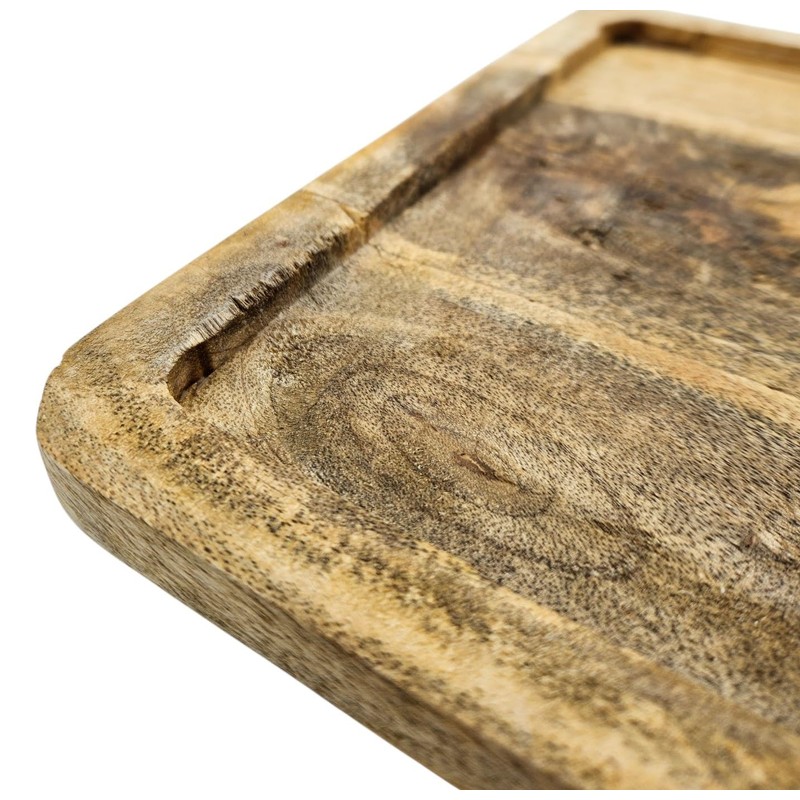 Mango Wood Tray Mango Wood Plate Decorative Brown Light Brown