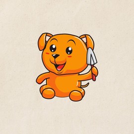 CafePress Toy Bear Trowel Sitting Tote Bag Reusable Natural Beige Canvas Shopping Bag