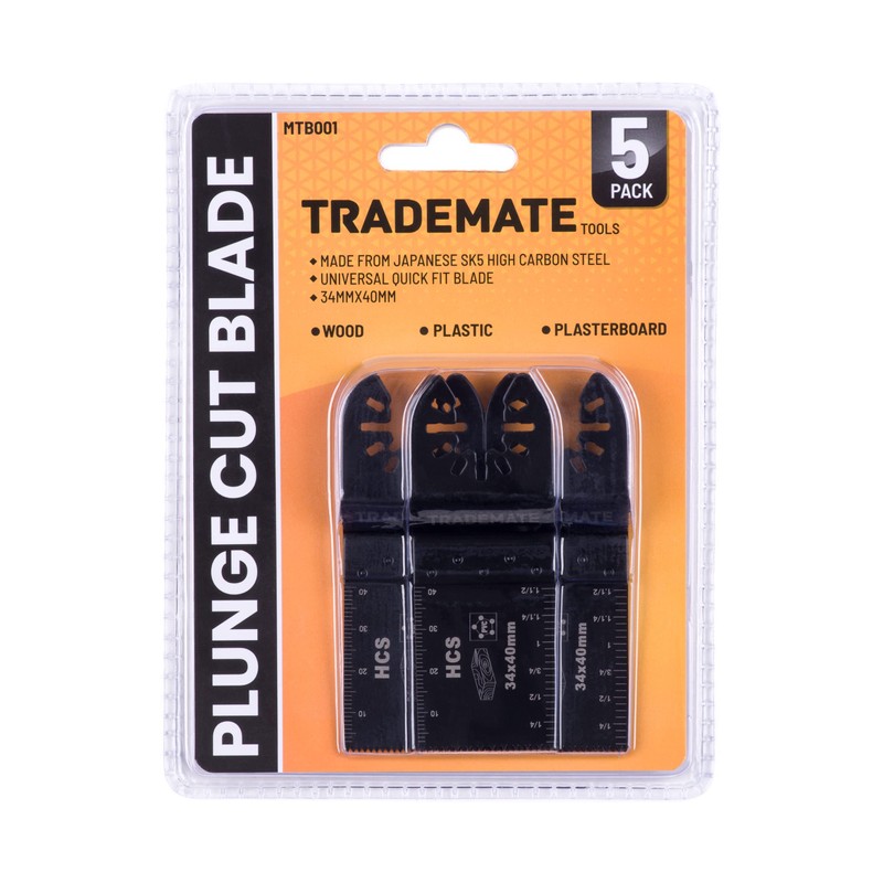 TRADEMATE Multitool Blades 5 Pack Japanese Steel Blade - Universal