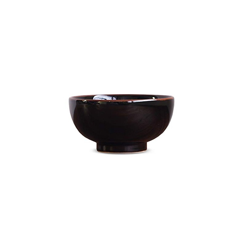 Hakusan Pottery Bowl, Black, Φ5.1 x 2.54 inches (13 x