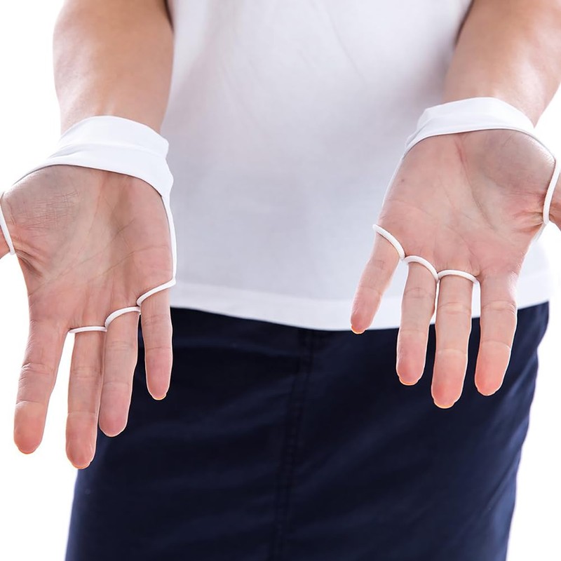 SParms Premium Sun Protection Gloves (White, Small)