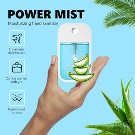 NLIEOPDA Power Mist Hand Sanitizer Spray, Spray Power Mist Hydrating Sanitizer Spray Travel Size, Portable Pocket Hand Sanitizer Multi-Flavor Cleanses Your Hands (Blue & Purple)