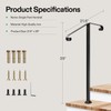 VIVOSUN Outdoor Handrail, 2 Step Stair Handrail, 22" x 39"