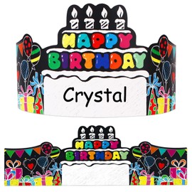 SICOHOME Birthday Crowns for Kids Classroom 36pcs Happy Birthday Party Hats Birthday Hats for Family Birthday Party Supplies Classroom School Students Kindergarten Elementary Teacher Supplies