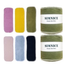 Simnice Reusable Toilet Paper Cloth — 60 Pack Bidet Towels Reusable Rolls,Washable Cloth Toilet Paper Bidet Wipes,Paperless Paper Towels Re-Rollable Absorbent Cloth Wipes