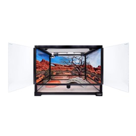 Carolina Custom Cages Reptile Habitat Background; Arch with Tree, for 36Lx18Wx24H Terrarium, 3-Sided Wraparound