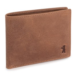 Berliner Bags Men's Leather Wallet with RFID Protection with Coin Compartment, camel, Vintage