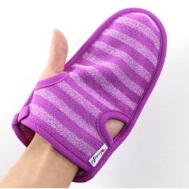 3PCS Bathing Mittens Shower Soft Skin Care Face Exfoliating Body Wash Massage Spa Mitt Soft Back Rubbing Gloves for Men Women (Color Random)