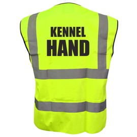 Kennel Hand, Dog Walker Yellow Hi Viz Vis Vest Reflective Waistcoat Jacket Road Safety High Visibility Small