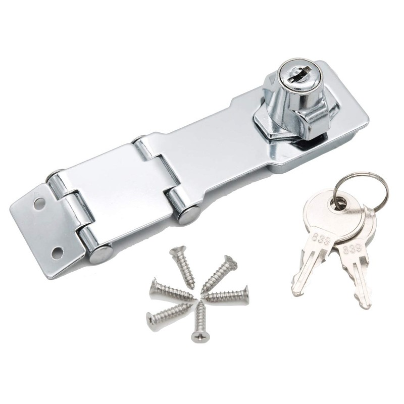 WANLIAN Heavy Duty Concealed Safety Hasp Lock, 2PCS Double Hinge
