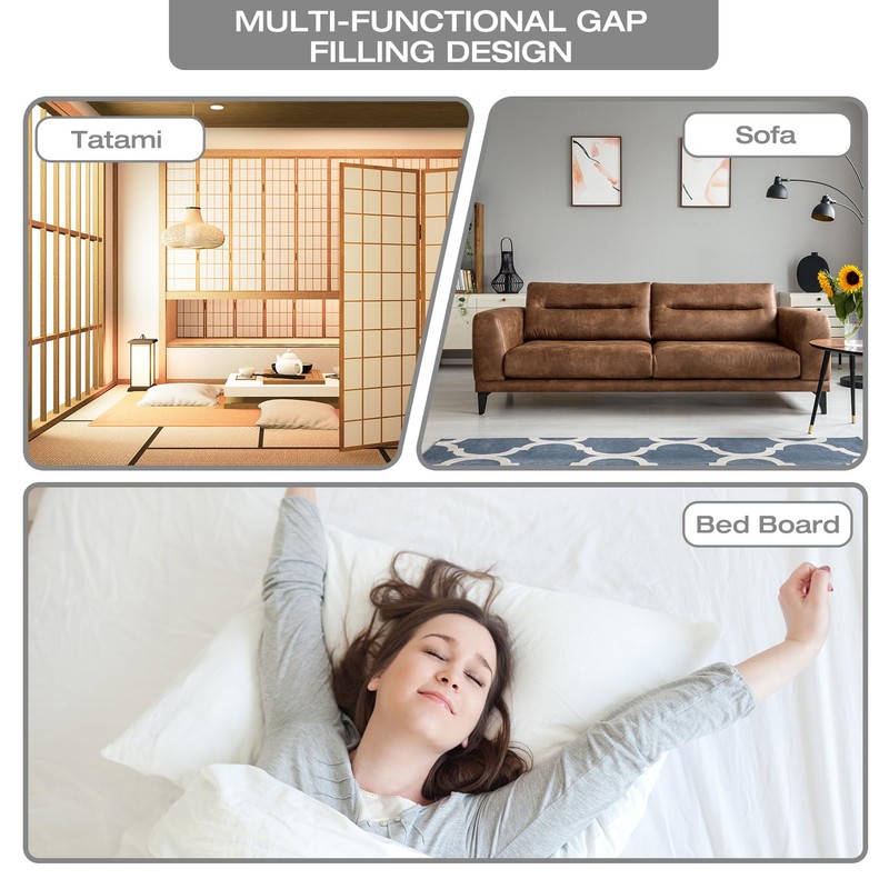 King Size Bed Wedge Pillow Gap Filler/Headboard, Long Triangle Edge