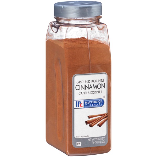 McCormick Culinary Ground Korintji Cinnamon, 16 oz - One 16 Ounce Container of Ground Cinnamon Powder, Perfect in Baked Goods Like Cakes, Cookies, Pies and More