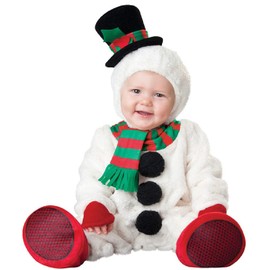 Quenny Christmas baby animal-shaped one-pieces,party perfromance costumes,baby romper with velvet thick lining,gift box. (Snowman, Medium(12-18M))
