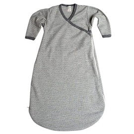 Lilano, Ringel Changing Bag, 70% Wool (kbT), 30% Silk, 210 g/m², Light grey/natural