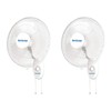 Hurricane 2-Pack Supreme 16-Inch Oscillating Wall Mount Fan, White –