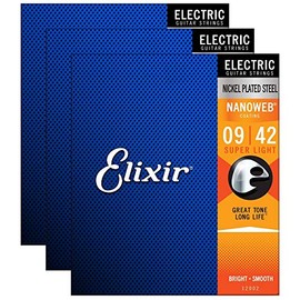 Elixir 12002 Electric Nano Super Light 9-42 (paquete de 3)