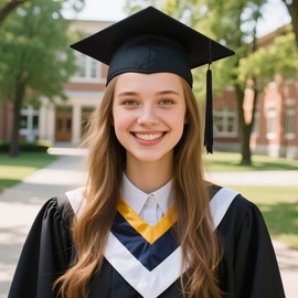 DIELOVEHUA Bachelor Hut, Unisex Doktorhut, Abschluss Hut, Graduation Hat, Graduation Cap, Absolventenkappe Schwarz für Abschlussfeier vom Hochschule Universität