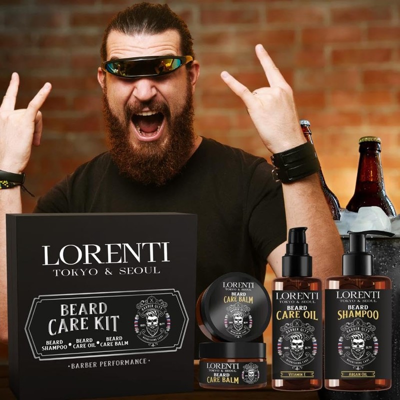Lorenti Beard Mustache Balm for Hair Loss & Dandruff Treatment,