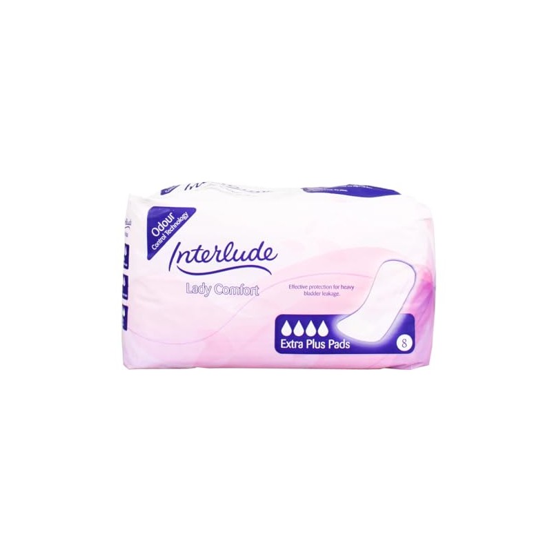 INTERLUDE Lady Comfort Incontinence Pads Plus 8'S