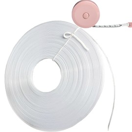 Amremsu 50yards Low-Density Boning for Sewing with Byretractable Measuring Tape, to Meet Your Daily Work Needs, Can Be Used to Make Corsets, Bodycon Dresses, Bags, and Wedding Gowns (6mm White)